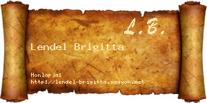 Lendel Brigitta névjegykártya